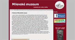 Desktop Screenshot of muzeumvmilevsku.cz